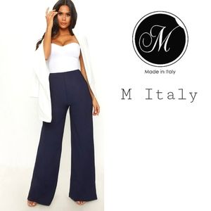 M Italy Ladies Wide leg Woven Pant/New